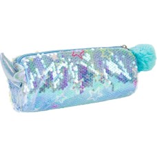 Пенал Cool For School з паєтками та помпоном 1 відділення блакитний (CF87061)