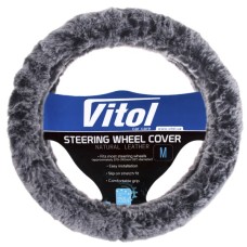 Чохол на руль VITOL M тсір (VLOD-F101 WH/D.GY M)
