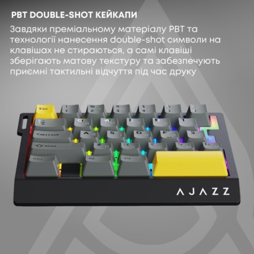 Клавіатура Ajazz AK029 Ice Island Magnetic Switch USB UA Black/Yellow (AK029-I-BY)