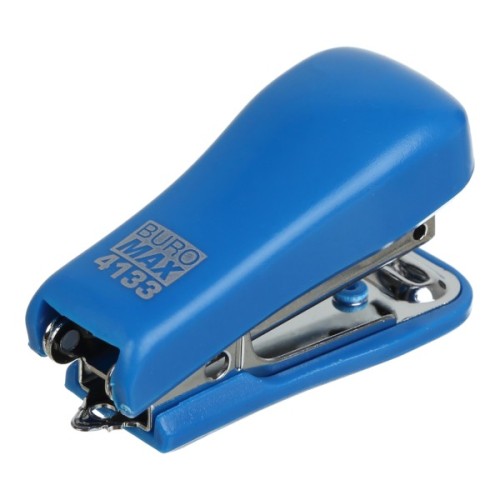 Степлер Buromax пластиковий МІНІ, 10 аркушів, (скоби №10), 58 х 22 х 32 мм, синій (BM.4133-02)