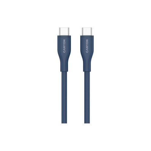 Дата кабель USB-C to USB-C 1.0m CC60SC10 60W Silicon Dark blue Canyon (CNS-CC60SC10DB)