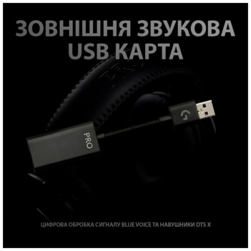 Навушники Logitech G PRO X Gaming Headset + Stand USB Black (991-000358)