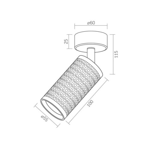 Світильник точковий Videx під лампу GU10 SPF02A накладний поворотний біла (VL-SPF02B-WP)