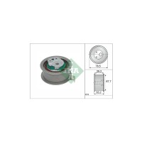 Ролик натягувача ременя INA 531 0927 10