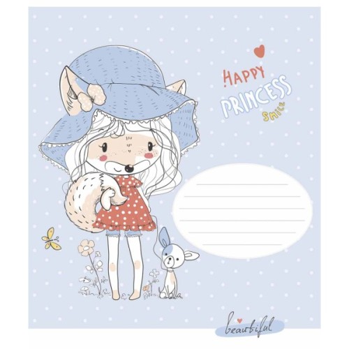 Зошит Школярик Star Happy princess 12 аркушів клітинка (012-3491K)