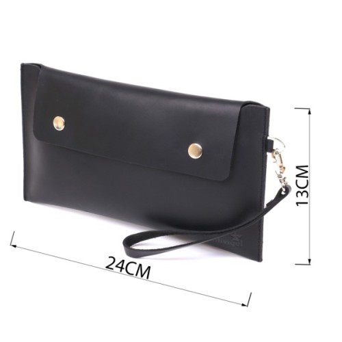 Косметичка Shvigel Шкіряна матова тревел Чорна (16426)