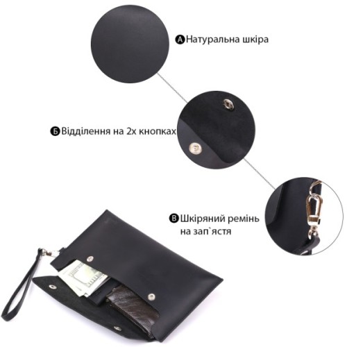 Косметичка Shvigel Шкіряна матова тревел Чорна (16426)