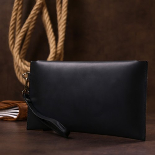 Косметичка Shvigel Шкіряна матова тревел Чорна (16426)