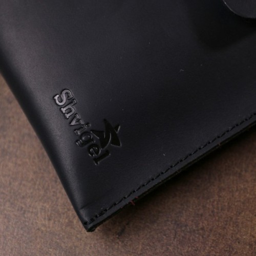 Косметичка Shvigel Шкіряна матова тревел Чорна (16426)