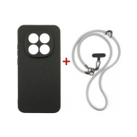 Чохол до мобільного телефона Dengos Case + Cross-body Strap Xiaomi Redmi Note 15 Pro 5G Black+Grey (DG-KM-CCRB-41)