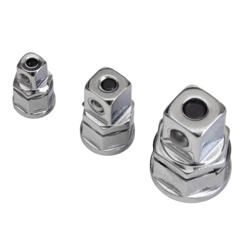 Адаптер для інструменту Alloid на ключ, тріскачковий 1/4",3/8",1/2", 3шт. (NP-0581)