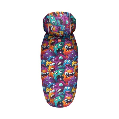 Дощовик для тварин WAUDOG Clothes Накидка з капюшоном Зубасті монстри XXS (354-4048)