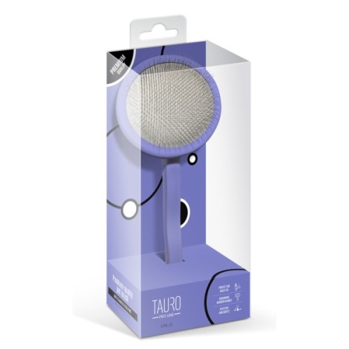 Гребінець для тварин Tauro Pro Line круглий M, зубці 11 мм purple (TPLB63542)