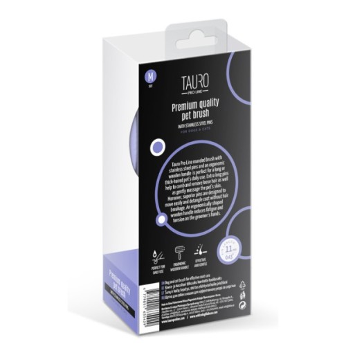 Гребінець для тварин Tauro Pro Line круглий M, зубці 11 мм purple (TPLB63542)