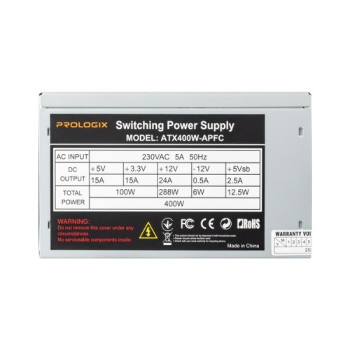 Блок живлення Prologix 400W APFC Bulk (Prologix 400W Bulk (E))