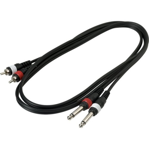 Інсертний кабель RockCable Patch Cable - 2 x RCA to 2 x TS Jack (1.5m) (RCL 20932 D4)