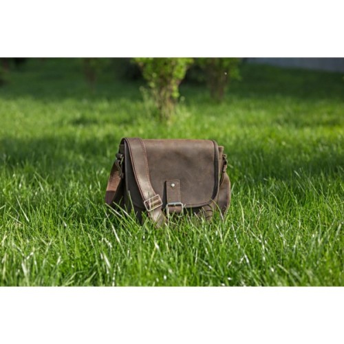 Сумка Shvigel З вінтажної шкіри Коричнева (00890)