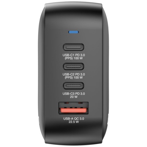 Зарядний пристрій Verbatim MiniGaN 100 W 4 ports (3xUSB-C/1xUSB-A) (32231)