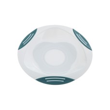 Тарілка дитяча Akuku на присосці, білий-бірюзовий (A0524)