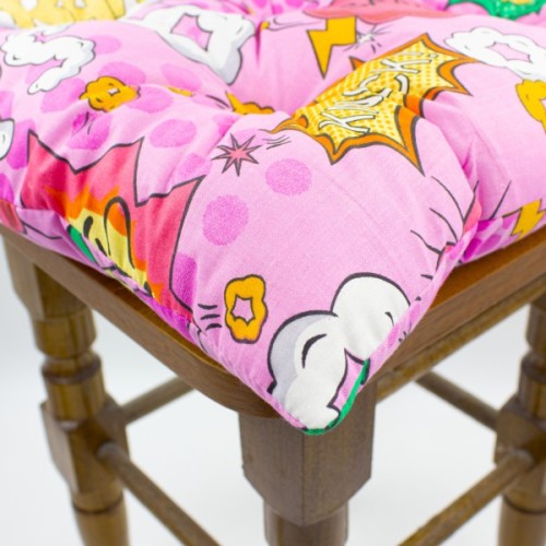 Подушка на стілець MirSon Бязь 17-0512 Bombs pink 40х40 см (2200006185581)