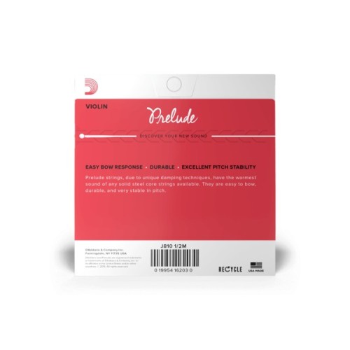 Струни для скрипки D'Addario Prelude Violin String Set 1/2 Scale Medium Tension (J810 1/2M)