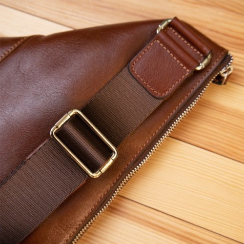 Сумка Grande Pelle Шкіряна через плече Коричнева (11358)