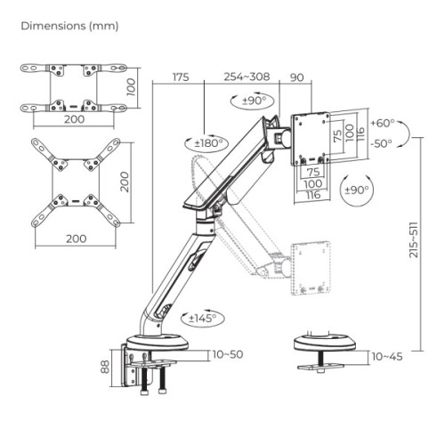 Кронштейн ITech LDT96-C012