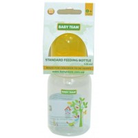 Пляшечка для годування Baby Team з силікон.соскою 125 мл 0+ жовта (1400_желтый)