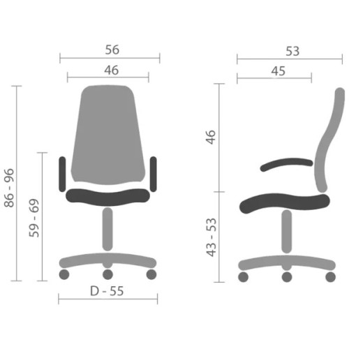 Дитяче крісло Аклас підліткове/дитяче Тесоро TILT Сірий (H-32 Grey) (00143986)