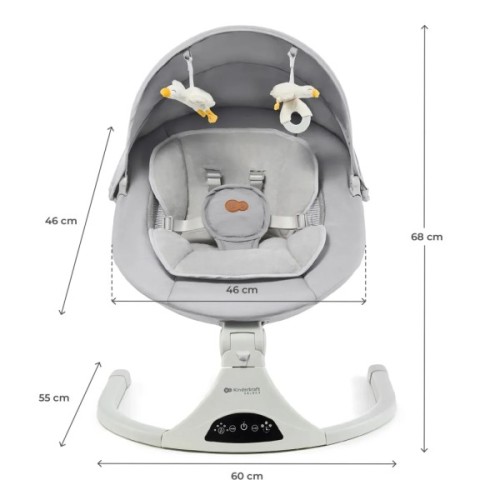 Крісло-гойдалка Kinderkraft Tulsy Gray (5902533926510)