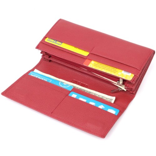 Гаманець ST Leather З натуральної шкіри Червоний (23096)