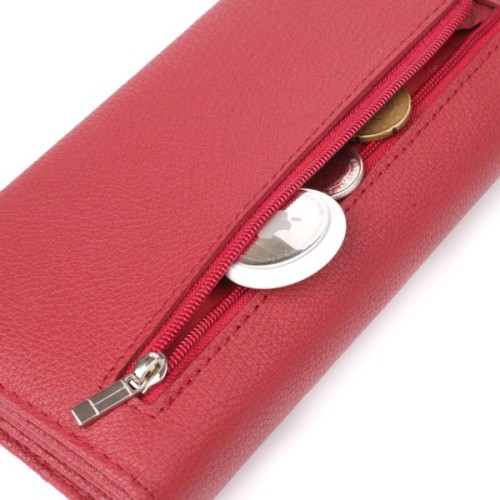 Гаманець ST Leather З натуральної шкіри Червоний (23096)