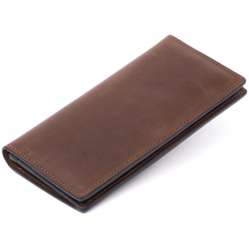 Гаманець Grande Pelle На магнітній кнопці Шоколадний (11314)