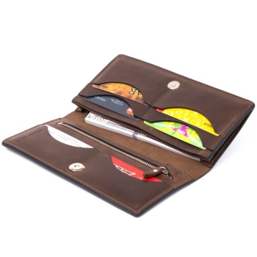 Гаманець Grande Pelle На магнітній кнопці Шоколадний (11314)