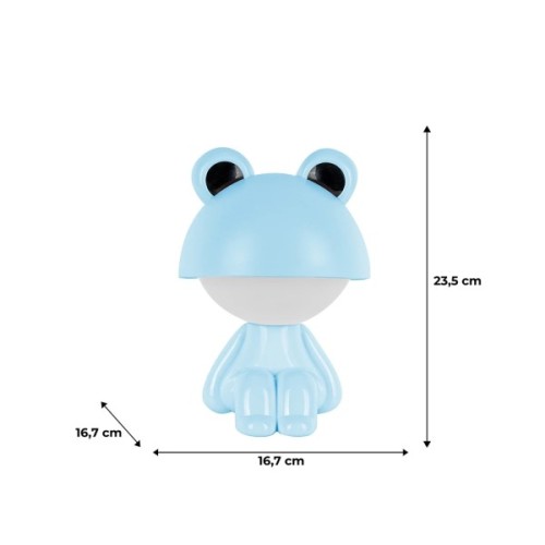 Нічник Kite Світильник LED з акумулятором Cute Froggy, блакитний (K25-316-3-3)