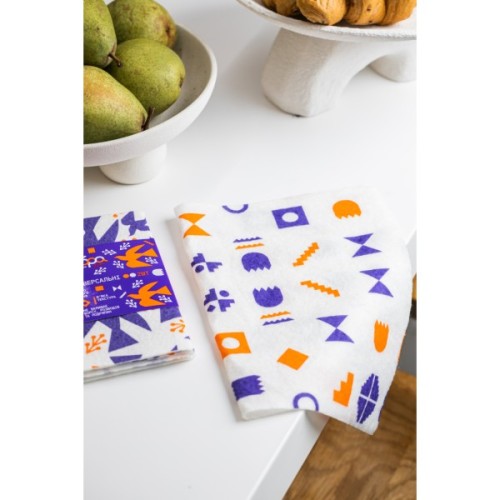 Серветки для прибирання Добра Господарочка Колекція Вибійка Універсальні Білі з принтом 2 шт. (4820086524032)