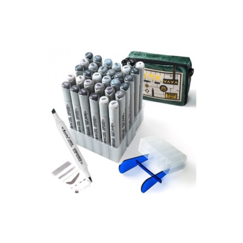 Художній маркер Arrtx Спиртові Oros ASM-03GY 32 кольори, сірі відтінки (LC302543)