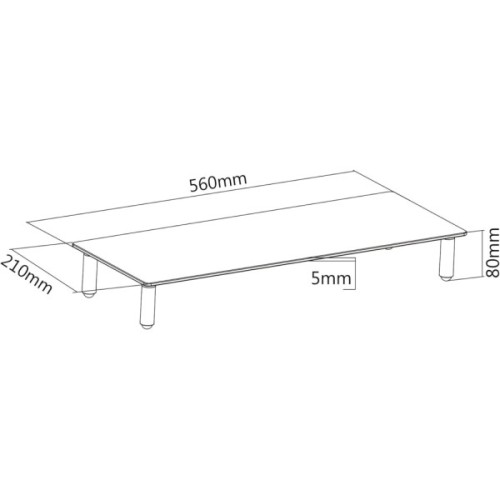 Підставка до монітора Digitus Universal glass Monitor Riser (DA-90358)
