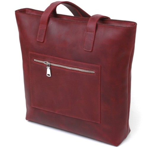 Сумка Shvigel Вінтажна шопер Бордова (16350)