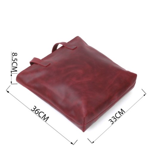 Сумка Shvigel Вінтажна шопер Бордова (16350)