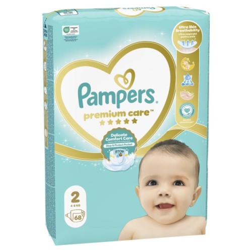 Підгузки Pampers Premium Care Розмір 2 (4-8 кг) 68 шт (8001841104874)