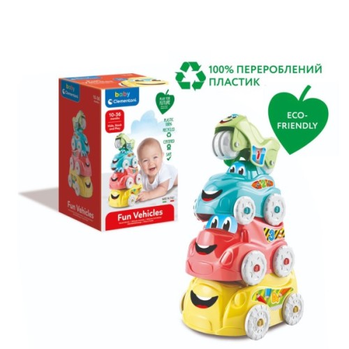 Розвиваюча іграшка Clementoni пірамідка Fun Vehicles (17111)