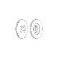 Гальмівний диск FERODO DDF1504C-1