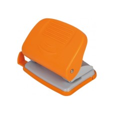 Діркопробивач Economix пластиковий з лінійкою, до 20 аркушів помаранчевий (E40134-06)