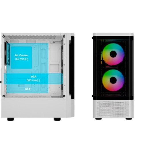 Корпус для ПК Gamdias TALOS E3 CG WH (4711514501209)