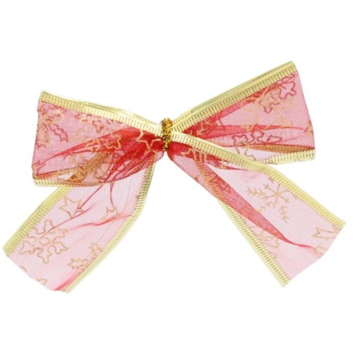 Прикраса декоративна Chomik бант органза 4 шт, 10 х 10 см, червоний (5900779853737_3)