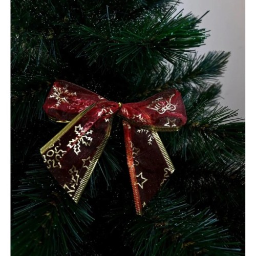 Прикраса декоративна Chomik бант органза 4 шт, 10 х 10 см, червоний (5900779853737_3)