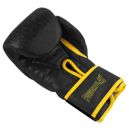 Боксерські рукавички PowerPlay 3021 Ukraine Чорно жовті 16 унцій (PP_3021_16oz_Black/Yellow)