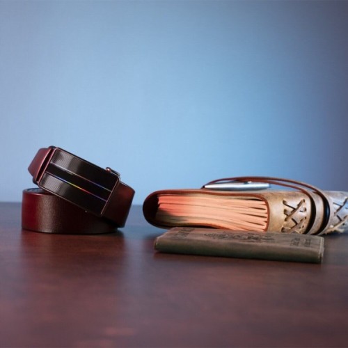 Ремінь Vintage З автоматичною пряжкою Коричневий (20210)