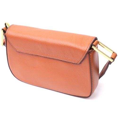 Сумка Vintage З твердим каркасом з натуральної шкіри Коричнева (22390)